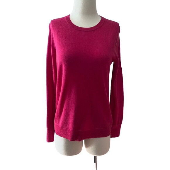 J Crew Re Imagined Women's Pink Merino Wool Margot Crewneck Sweater Size S - Picture 1 of 8